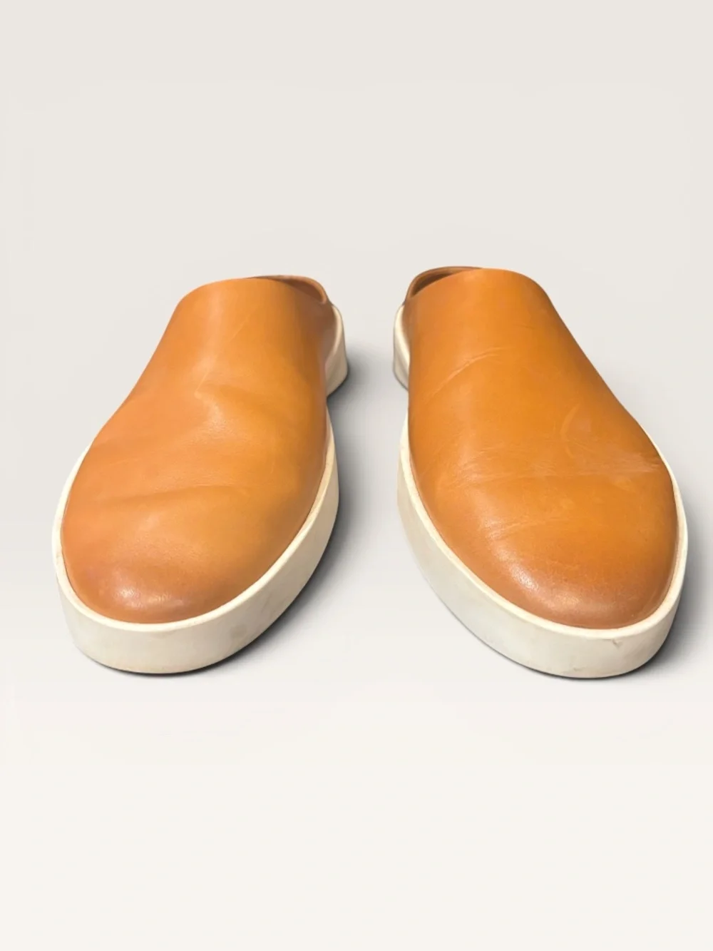US 10.5 Wolf & Shepherd Cruise Mule Men's Fair Honey Leather Shoes Size 44